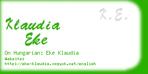 klaudia eke business card